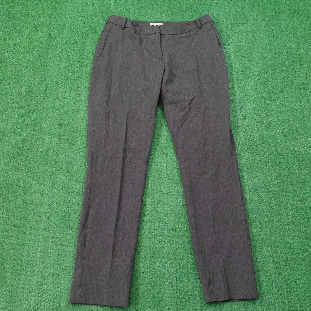 H&M GREY FLAT FRONT DRESS PANTS WOMENS‎ SIZE 10